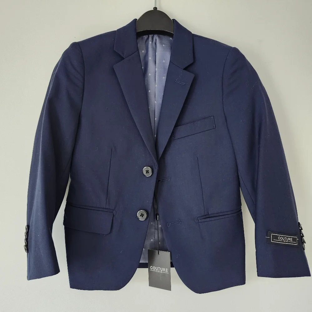 FABIAN Couture 1910 BOY’s Power Stretch Suit Separates in Navy Blue BLAZER Sz 6B - Picture 1 of 10